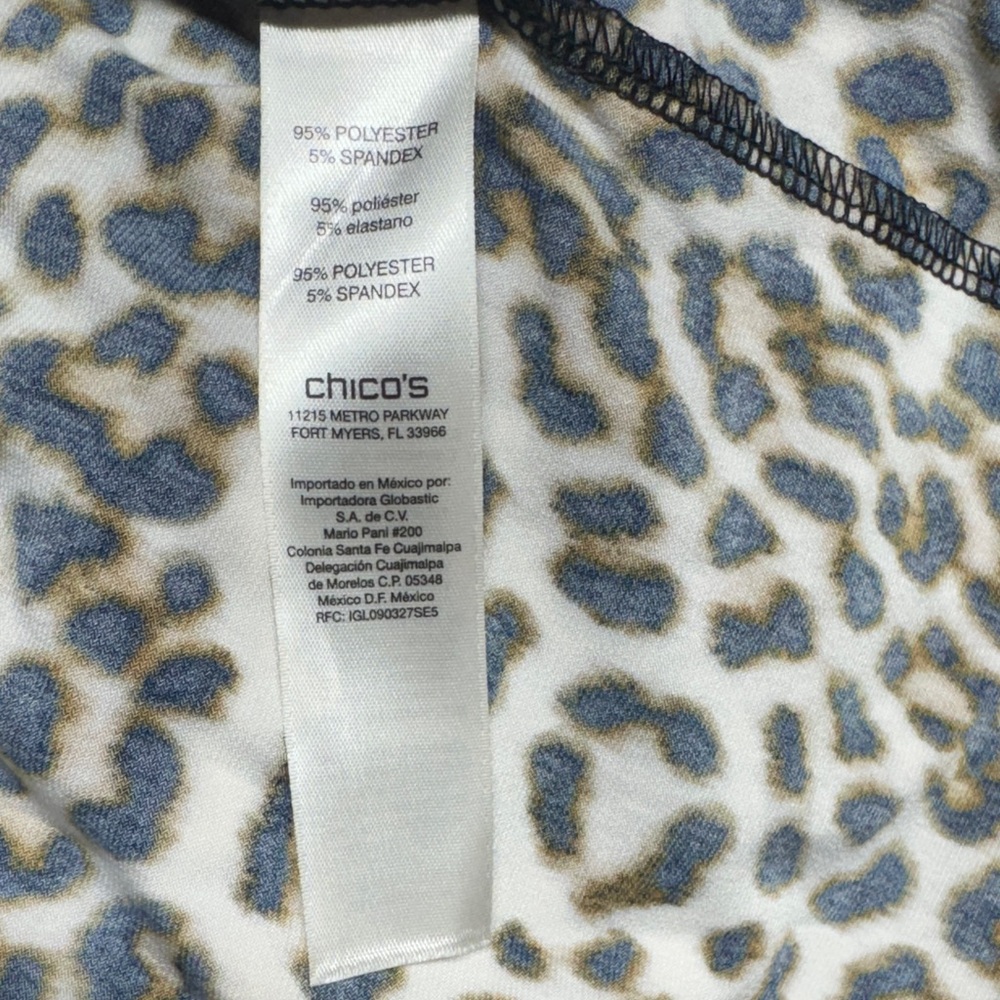 Chico's Women’s Leopard Print Sleeveless Dress Size (Chico 0) *2216 - Picture 4 of 4